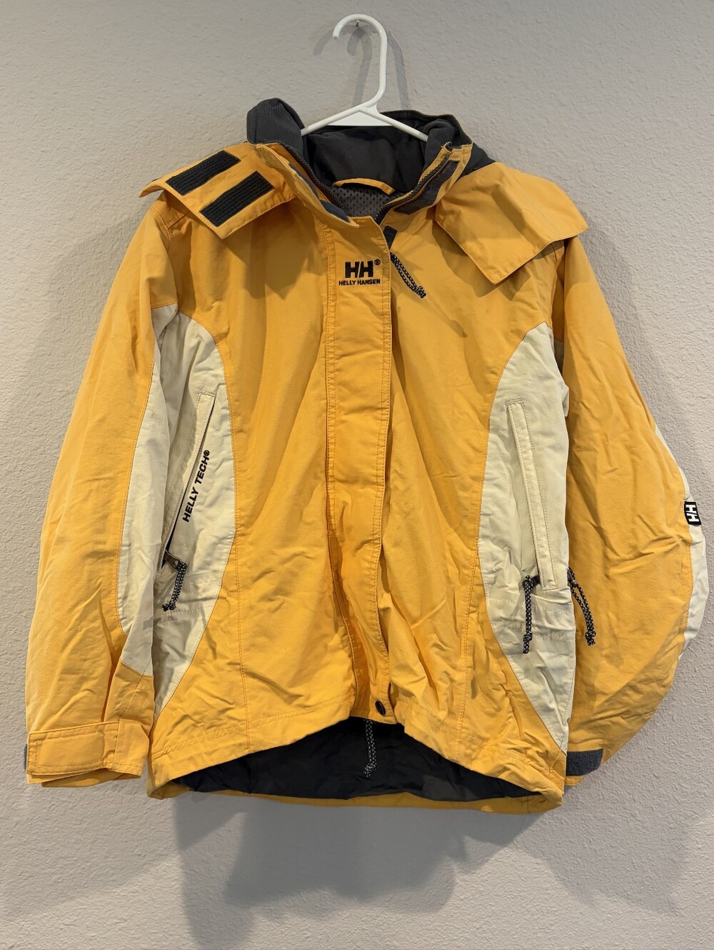 Helly Hansen Womens Yellow Zip Up Winter Ski Snowboarding Jacket Size Small